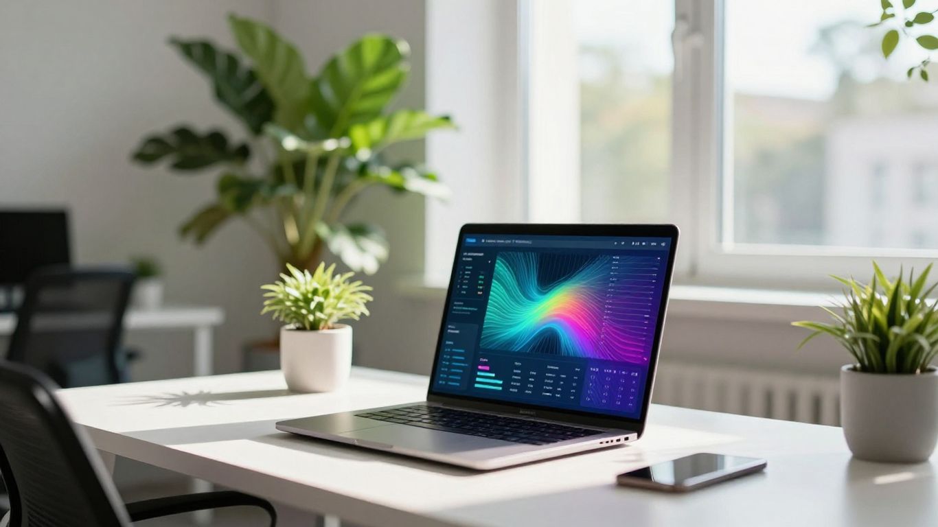 HubSpot Sales Hub dashboard on a laptop screen.