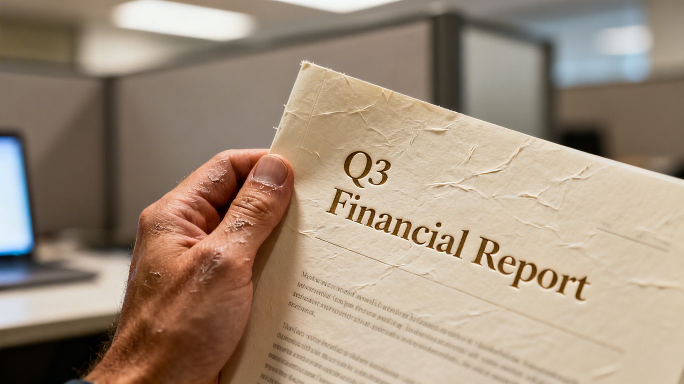 Investor analyzing a business document.