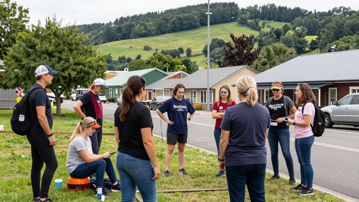 People accessing community support services in Merrylands.