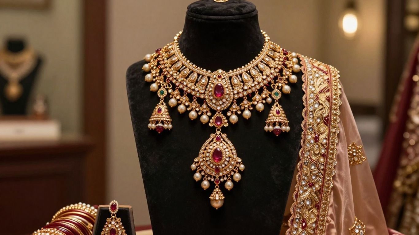 Layered bridal necklace and coordinated jewelry