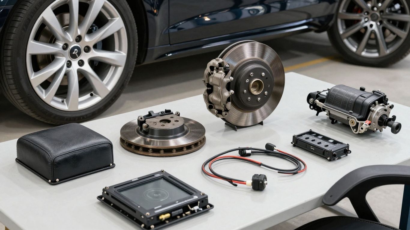 Audi A5 used components in parts yard