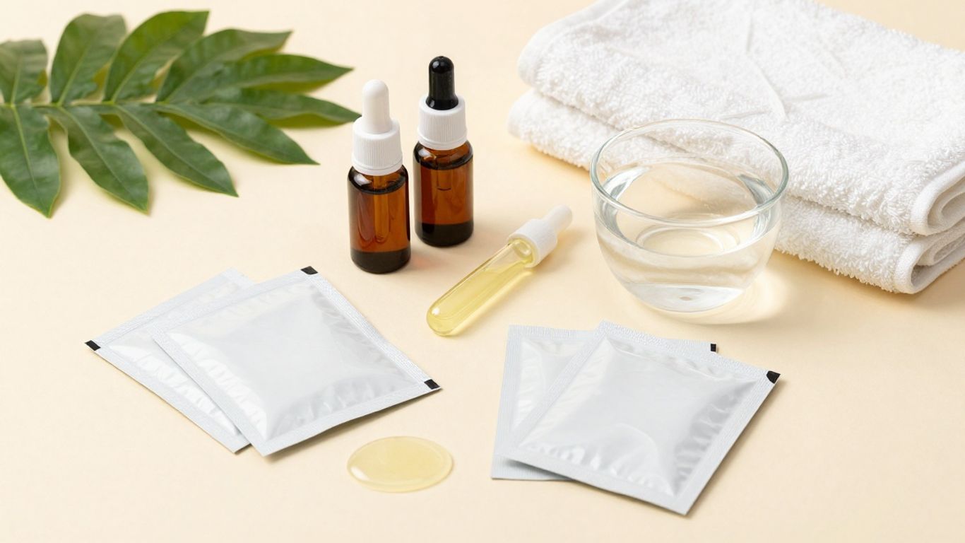 Water, silicone, and oil lubricant samples