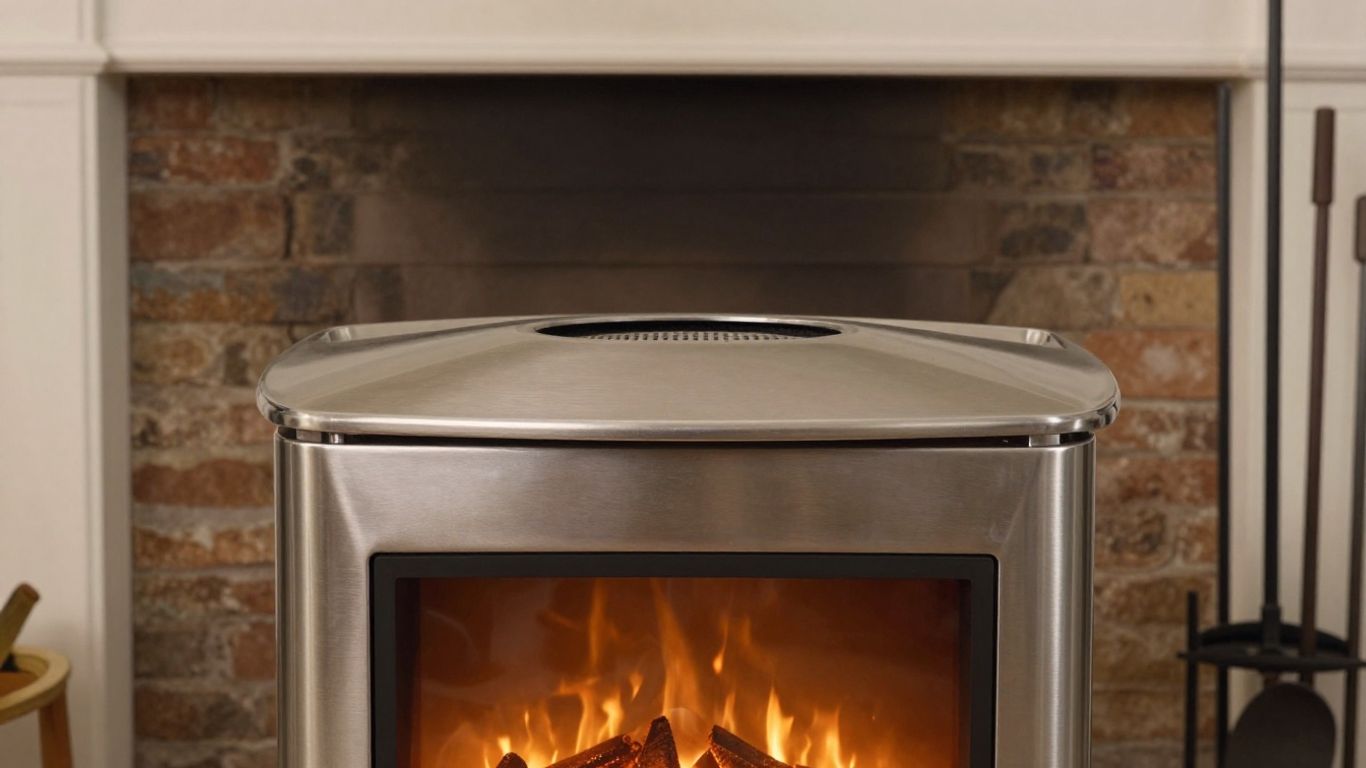 Close view of a clean ethanol fireplace burner