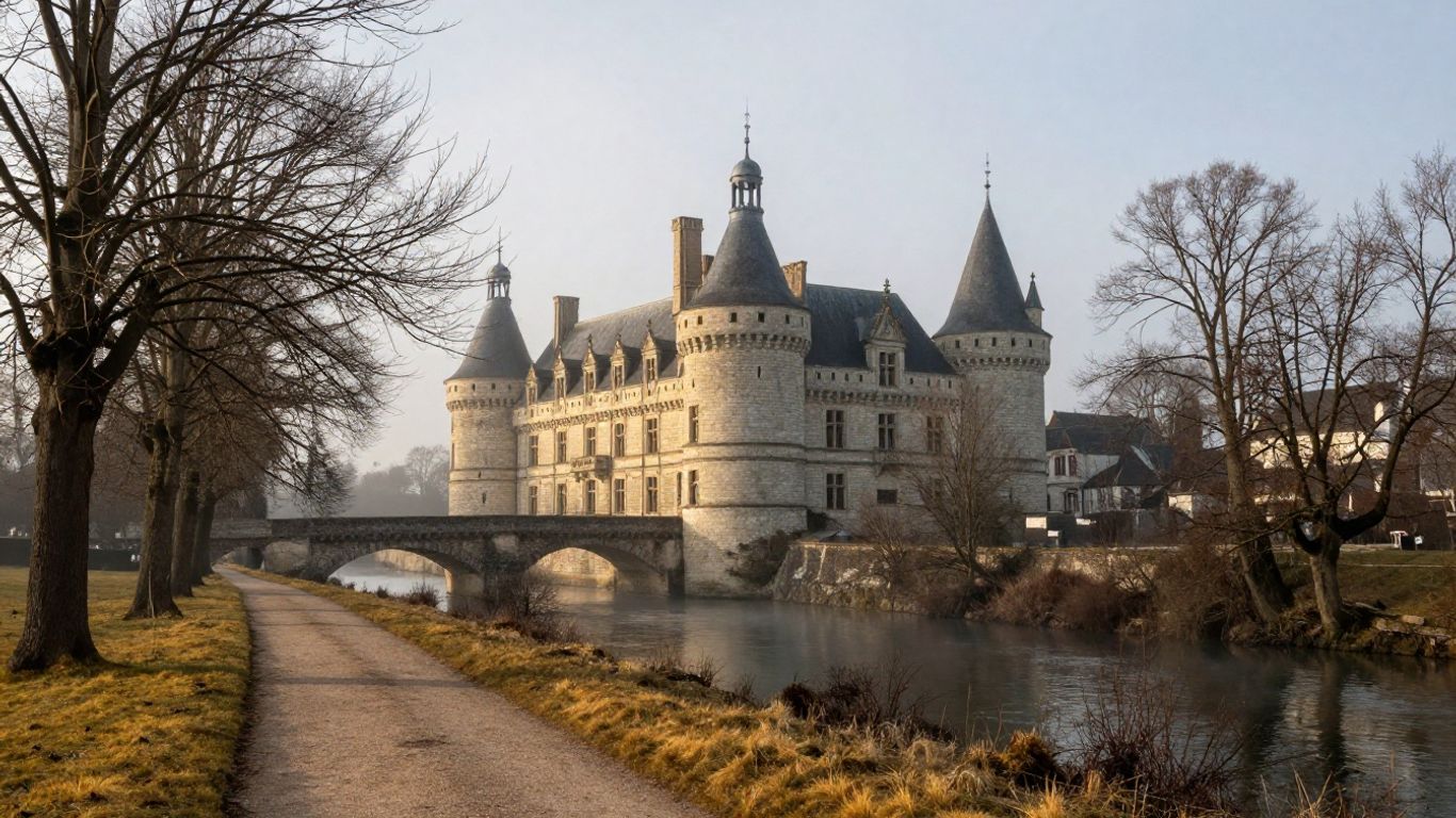 Winter light over a quiet Loire Valley château
