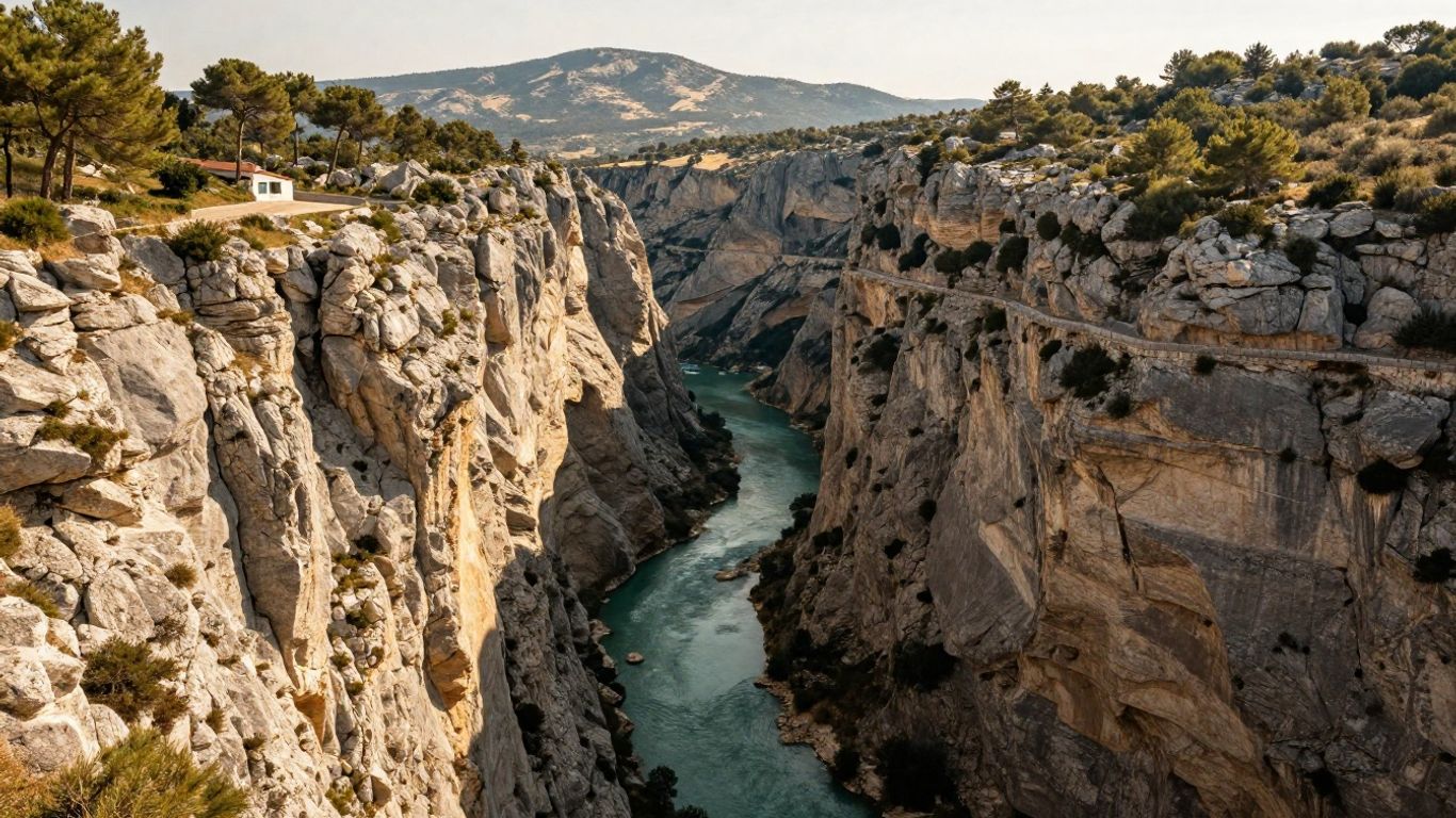 Mountain road above the Verdon canyon