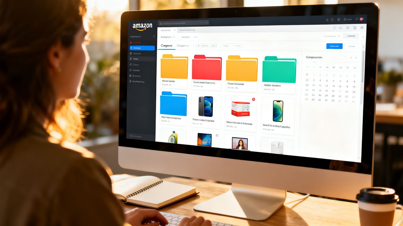 Organized Amazon campaign workspace with product groups