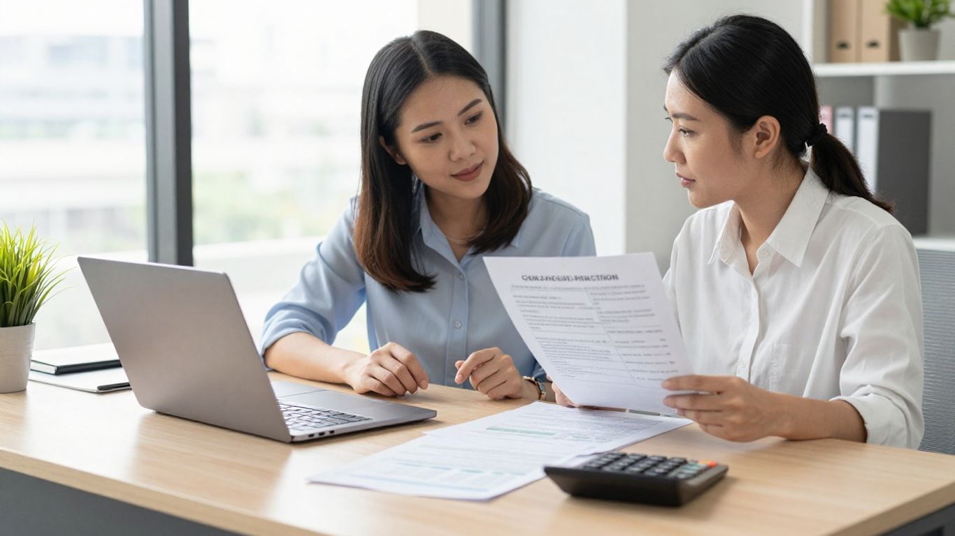 Singapore SME reviewing PSG eligibility documents