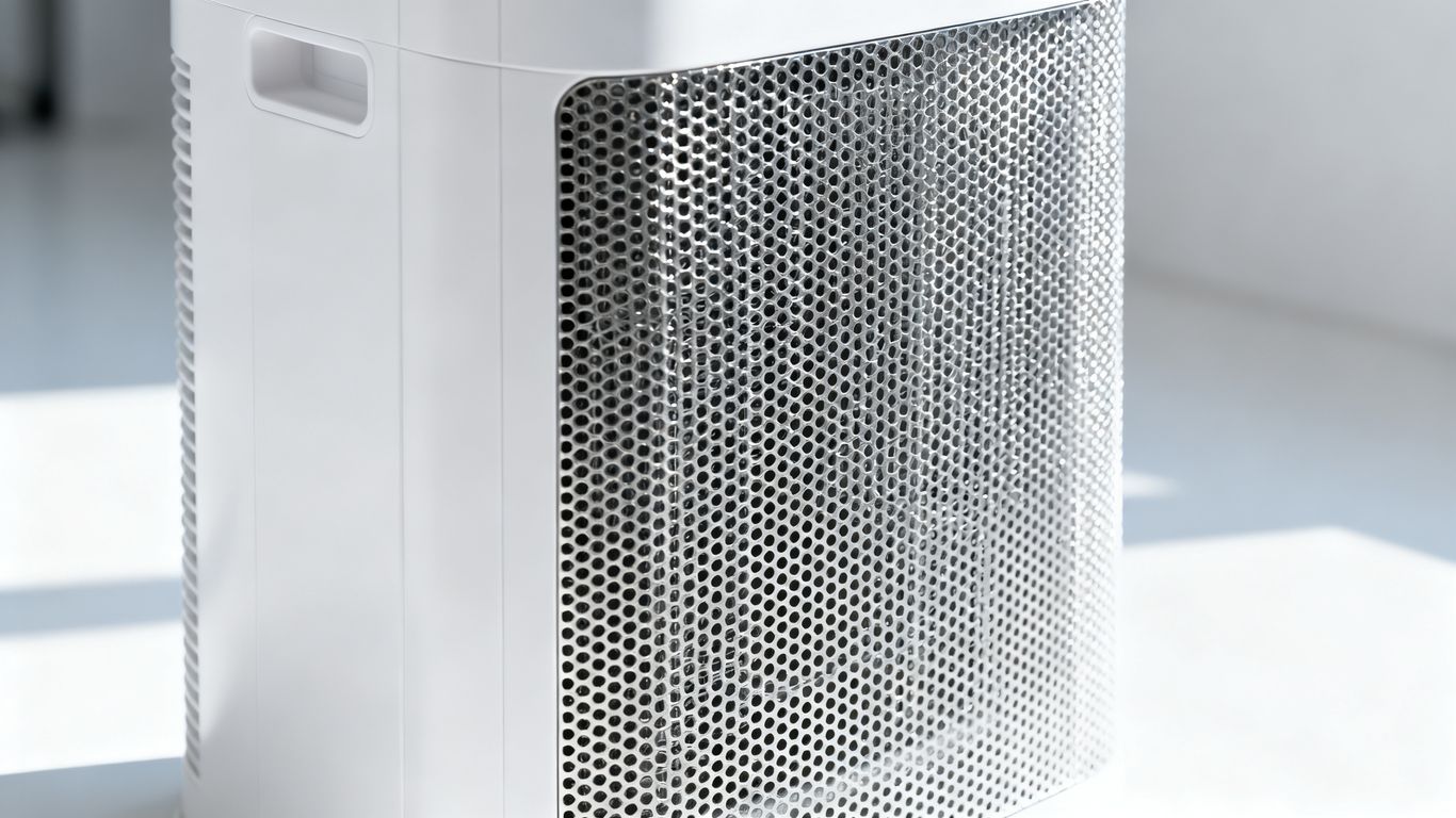 Close-up of a modern home filter system