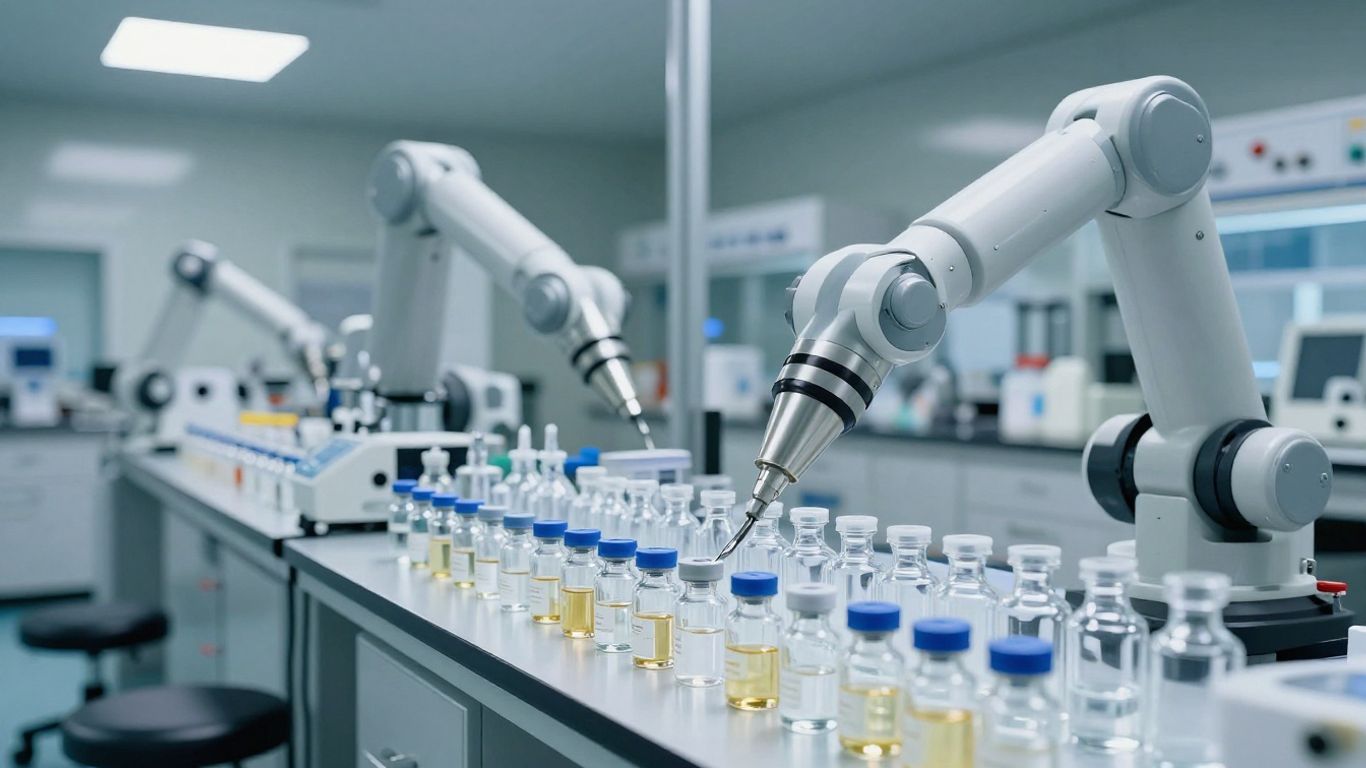 The scale of pharmacy operations in professional laboratories