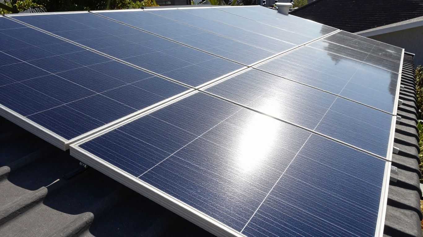 Solar panels catching sunlight