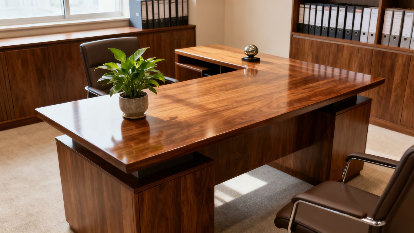Organized count room with natural light and a plant.