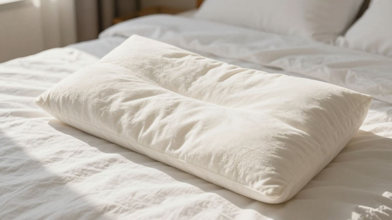 Comfortable wedge pillow on a bed