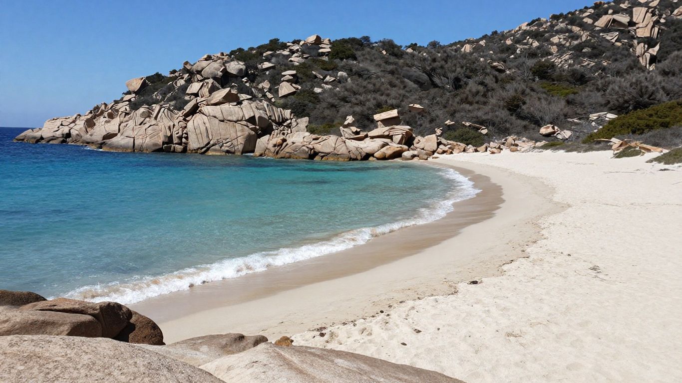 Ghignu Beach with remote turquoise waters