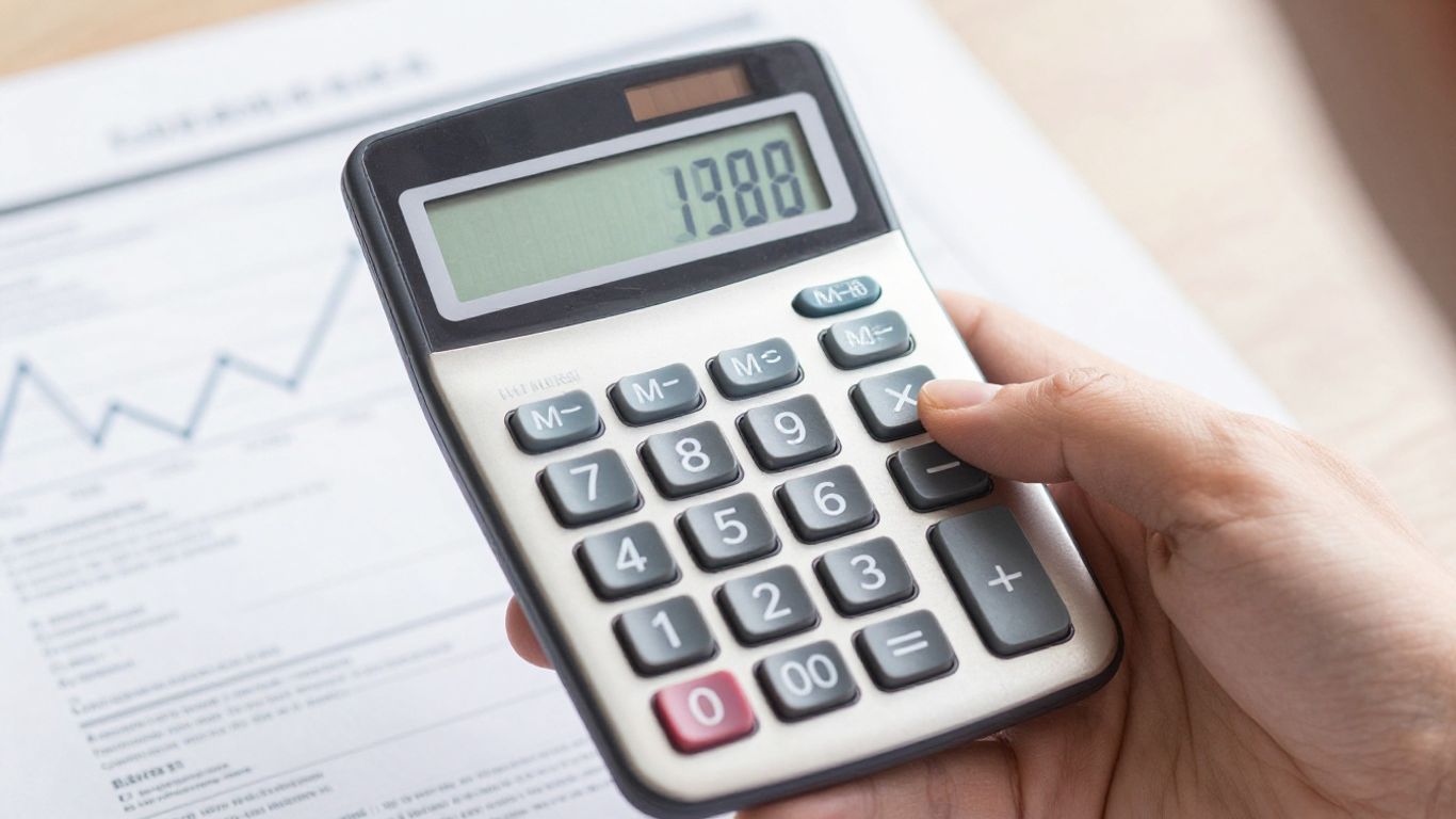 Personal loan calculator with financial documents