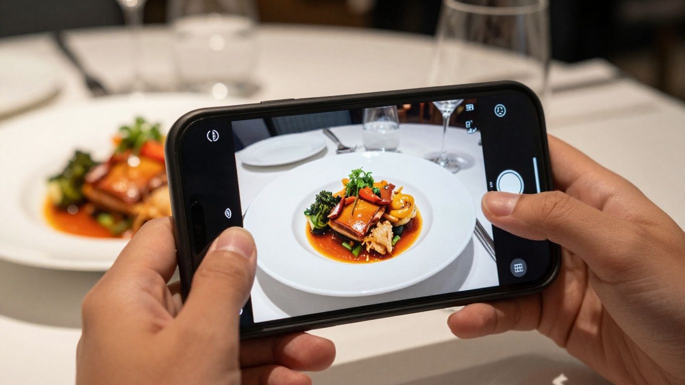Restaurant menu and booking journey on mobile