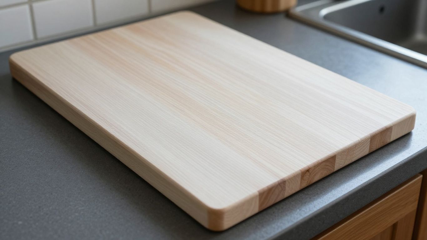 Close view of pale maple end-grain blocks and smooth joints