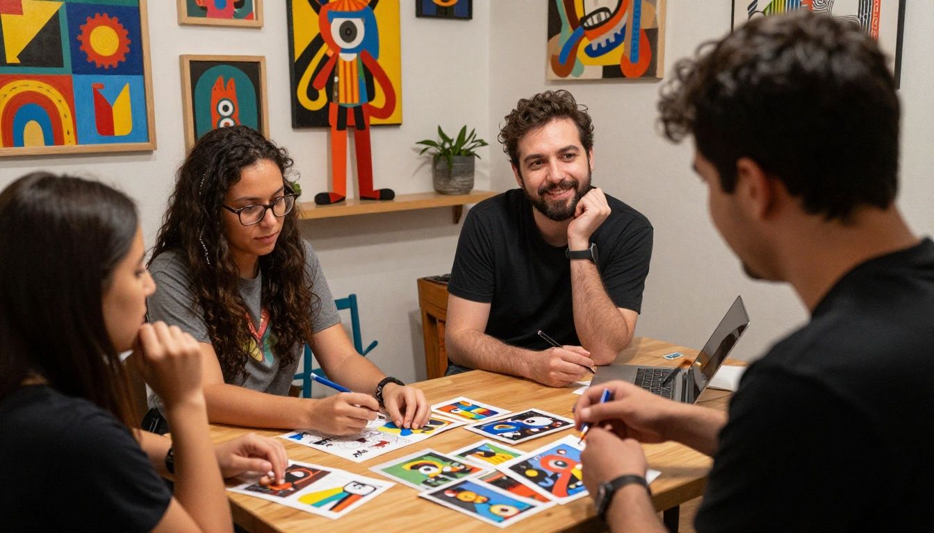 Um jogador explorando um mundo vibrante e artístico, representando a criatividade ilimitada dos jogos independentes