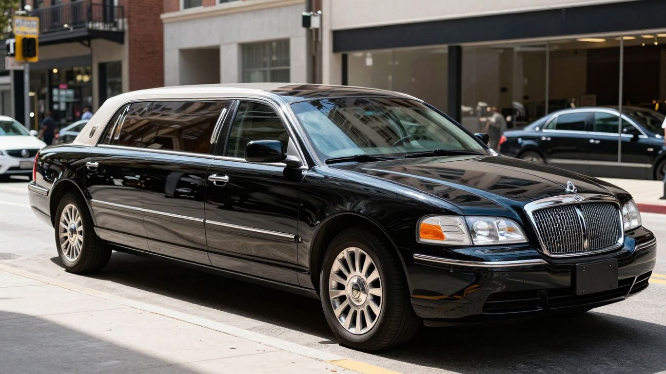 Lincoln MKT limousine parked on a Jackson, MS street.