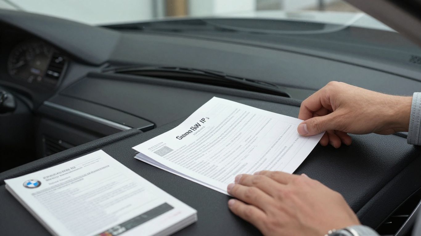 Du liest die BMW VIN am Fahrzeug ab
