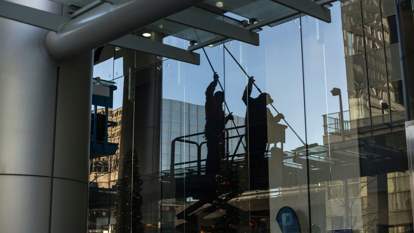 Maintaining clean and clear surfaces for retail displays