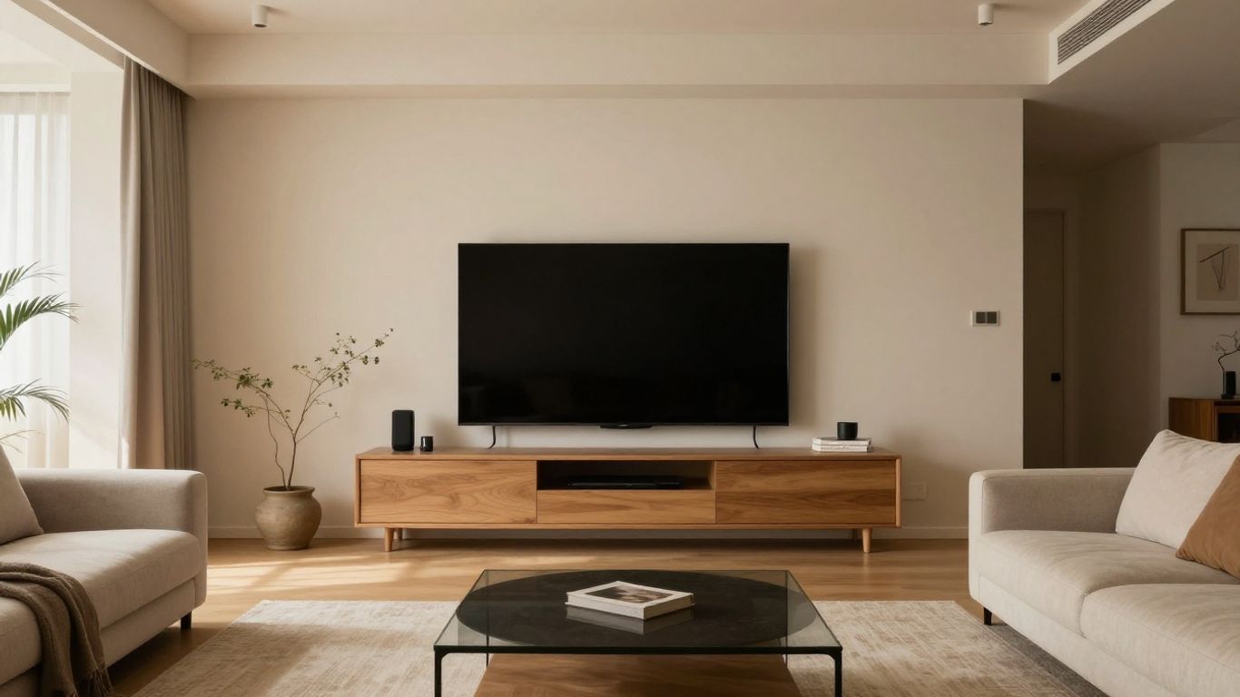 A home entertainment setup
