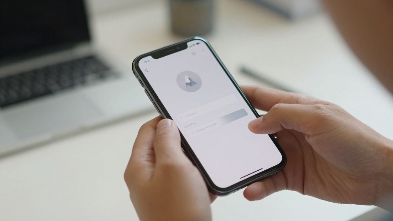 Person using smartphone for RoofSnap login