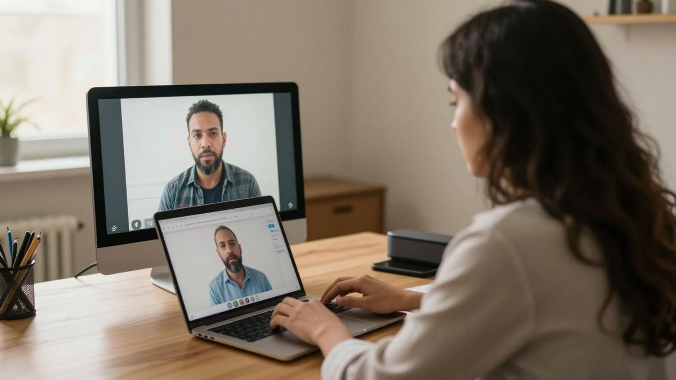 Provider reviewing a home telehealth visit
