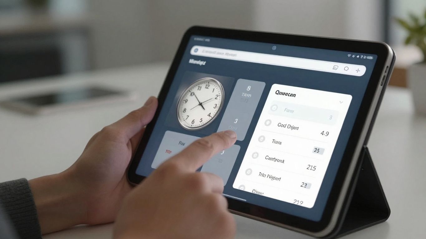 A clean interface of an online digital tracker