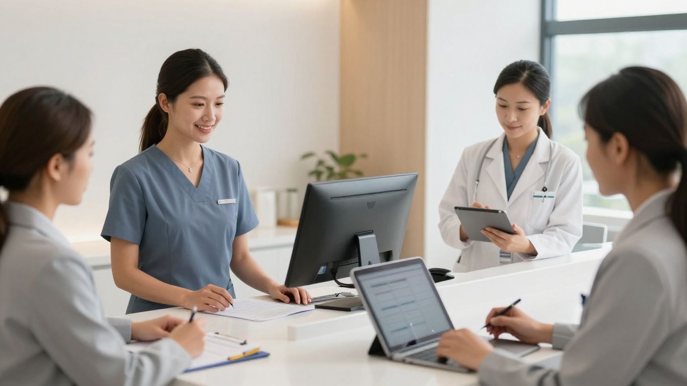 Medspa receptionists automating front desk tasks efficiently.