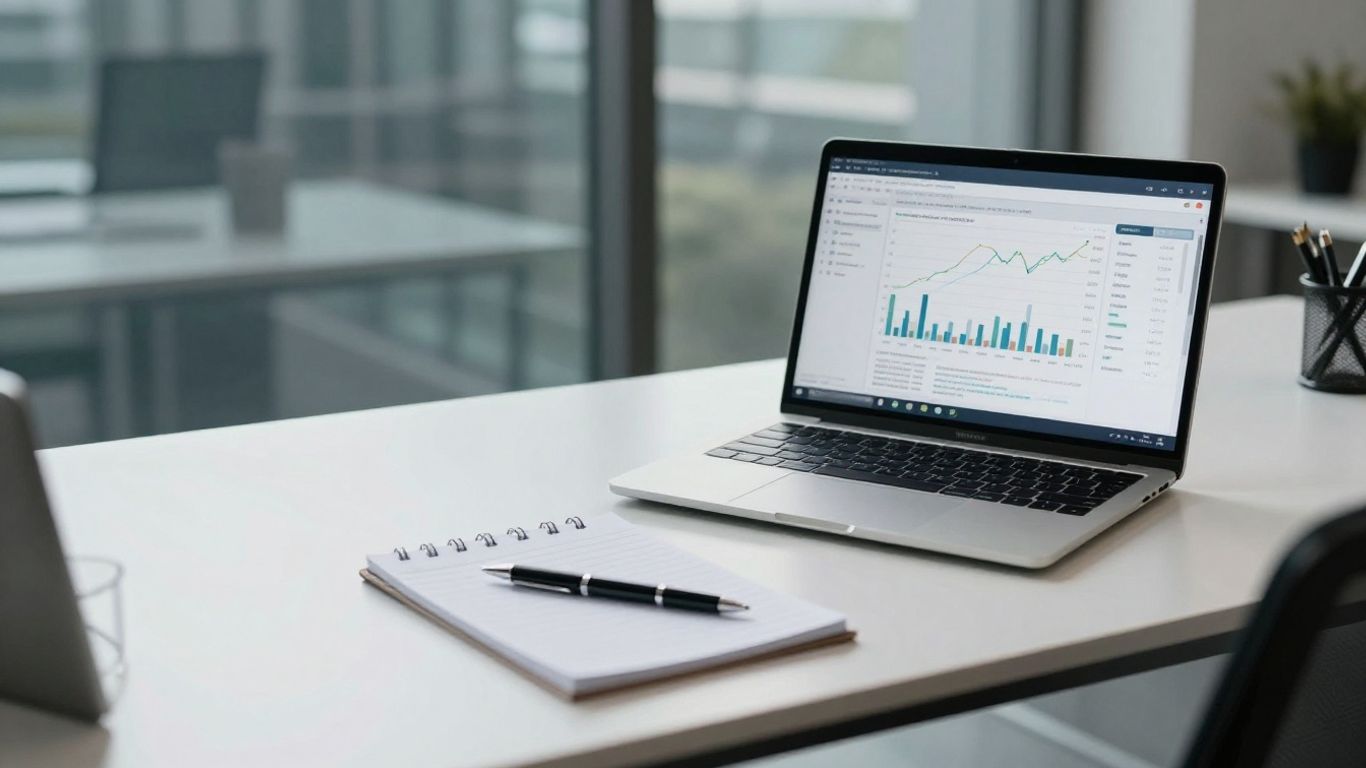 Bureau de gestion financière avec documents