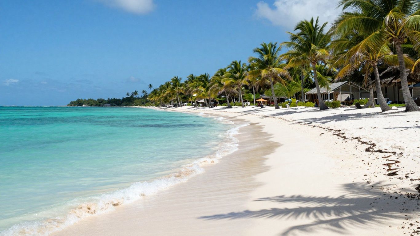 A scenic view of the Belize coastline