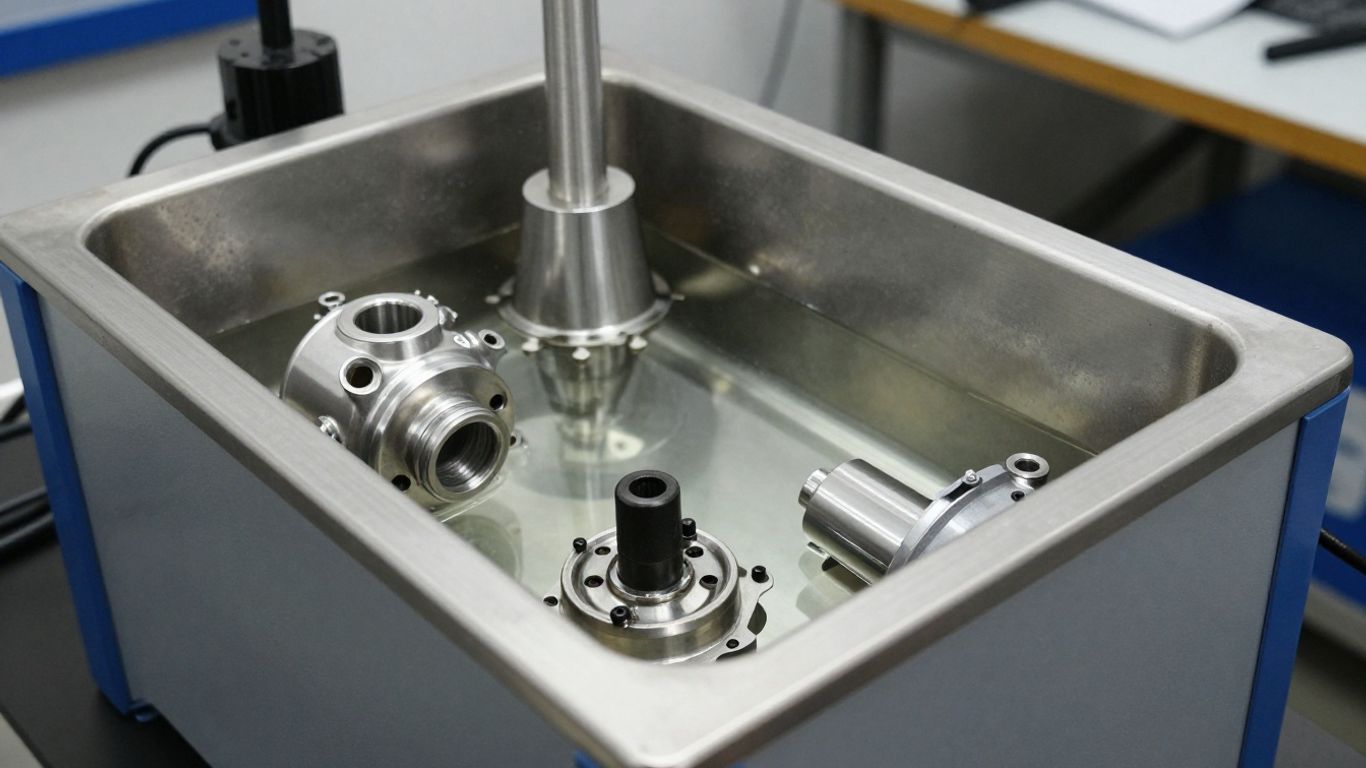 Ultrasonic cleaner setup