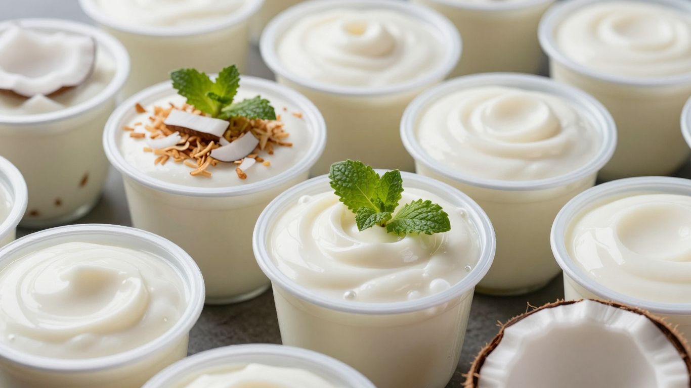 Creamy sugar-free coconut milk yogurt with toppings.