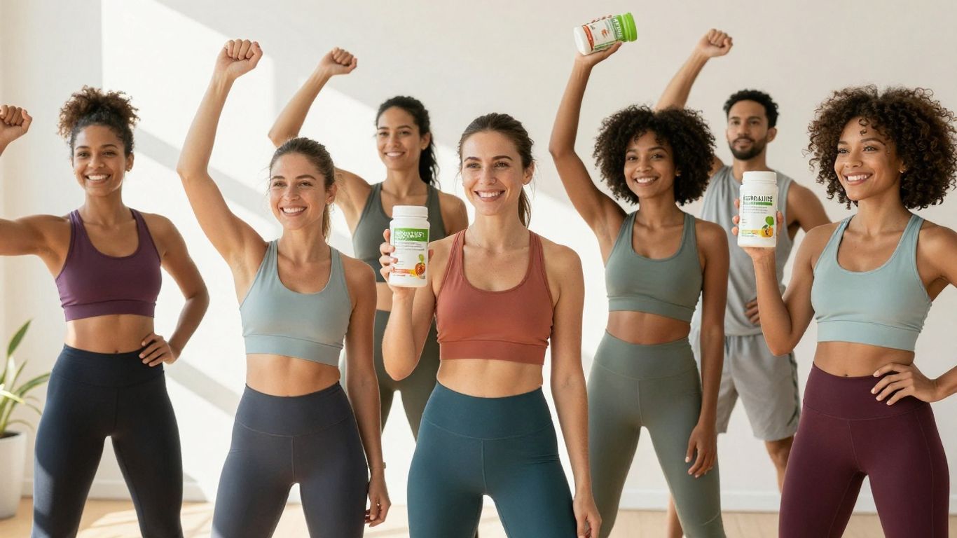 People enjoying Herbalife products and active lifestyles.
