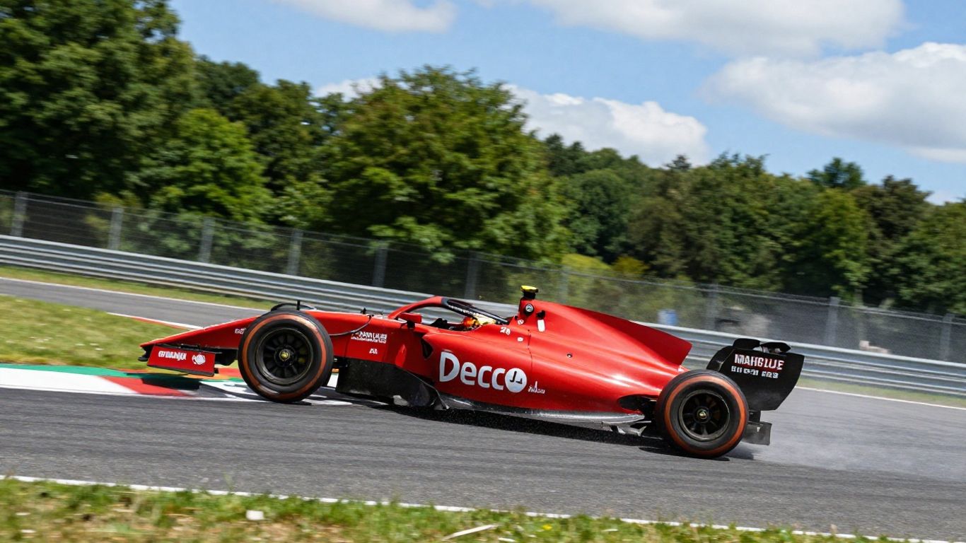 Porsche race car dominates Spa circuit.