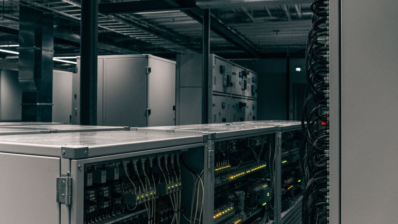 Industrial control equipment connected through a microgrid network