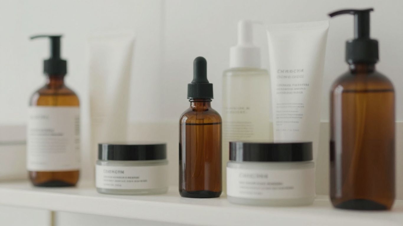 Skin care product shelf