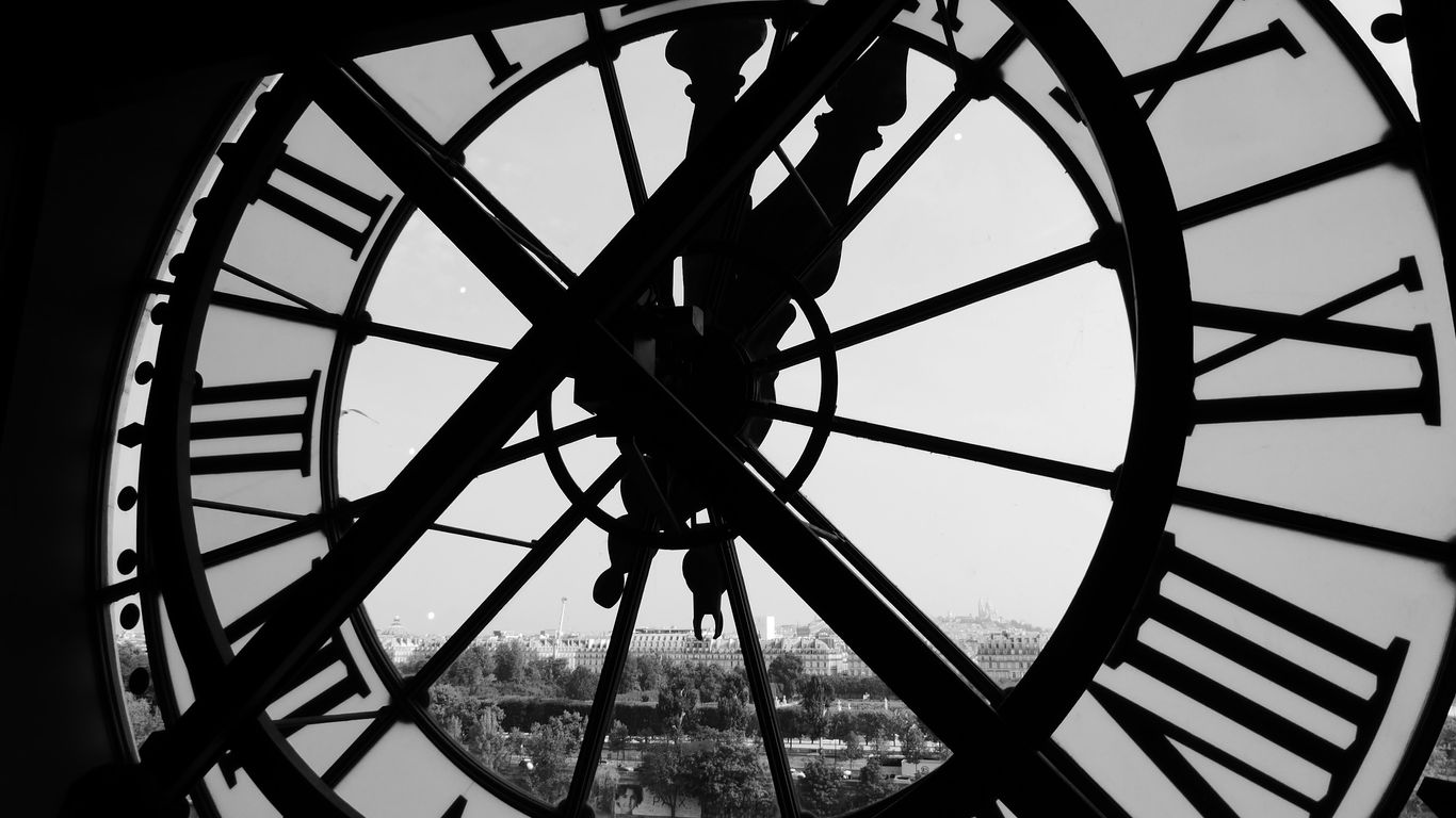 The historic clock tower of the market