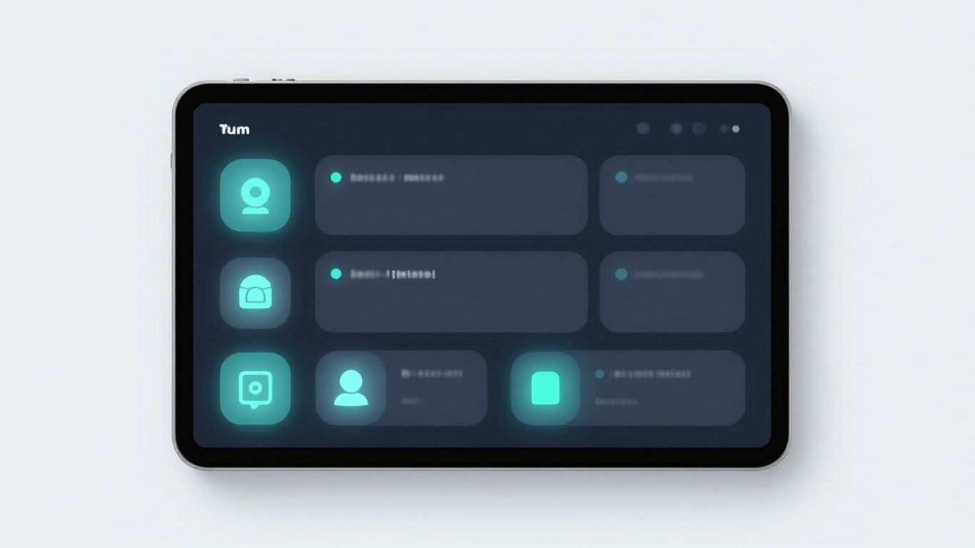 Dynamic content blocks on a tablet screen