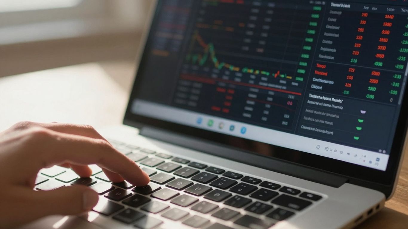 Topstep trading platform on a laptop screen.