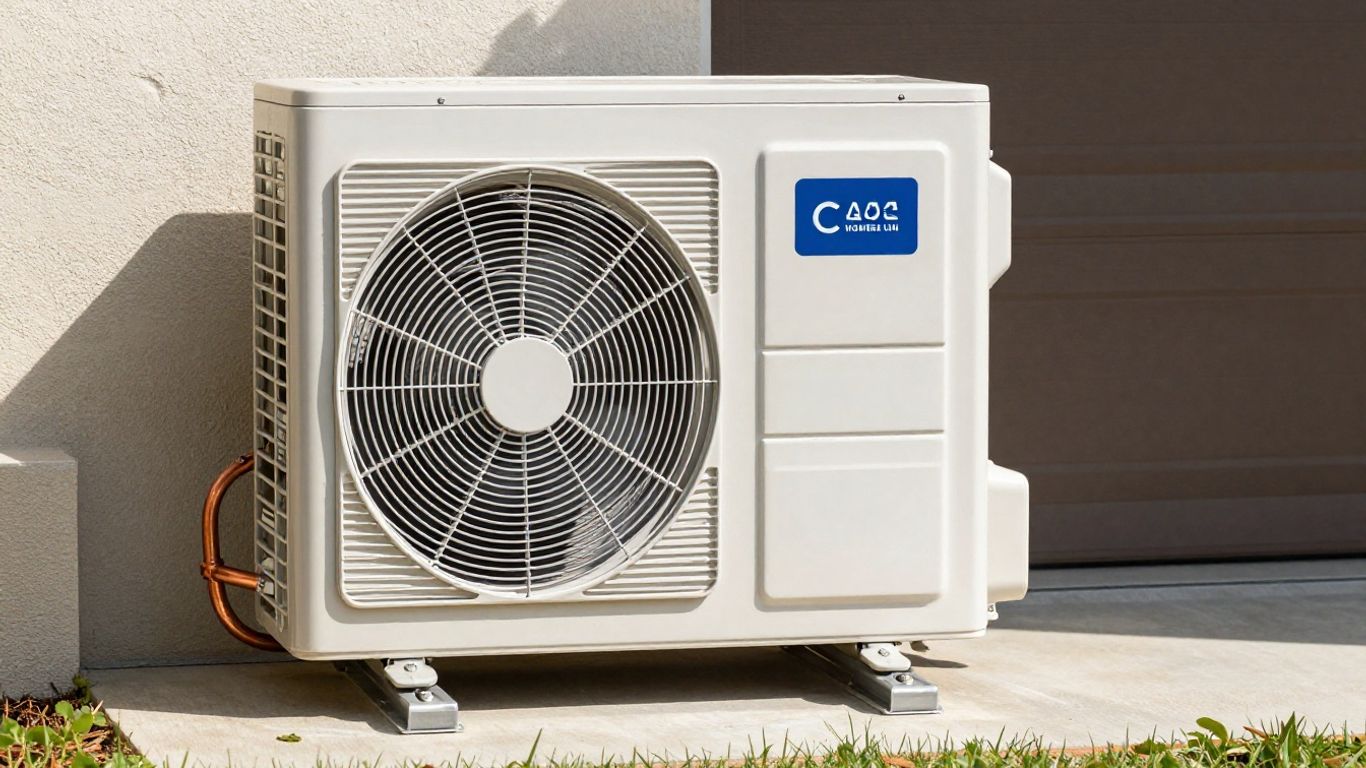 Pompe à chaleur réversible installée dehors