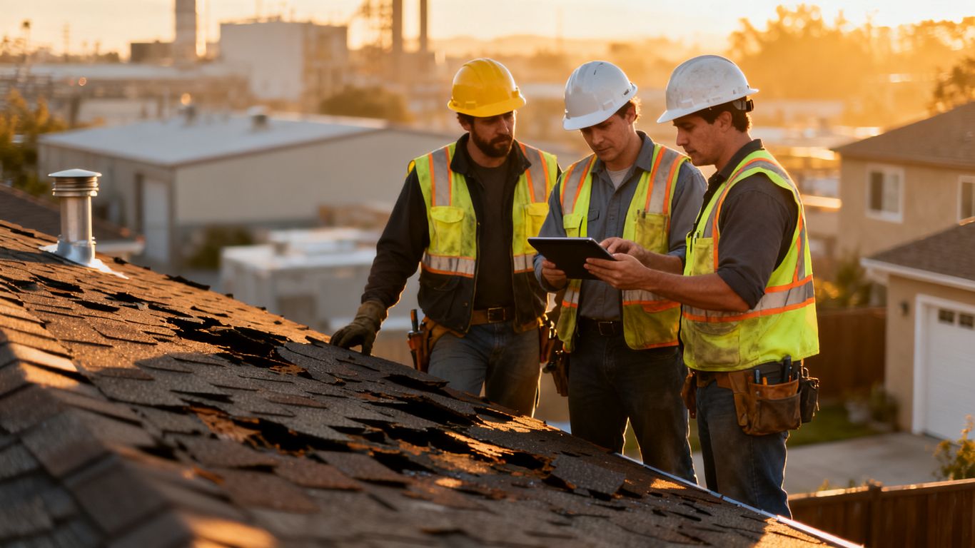Roofing crew preparing for storm season