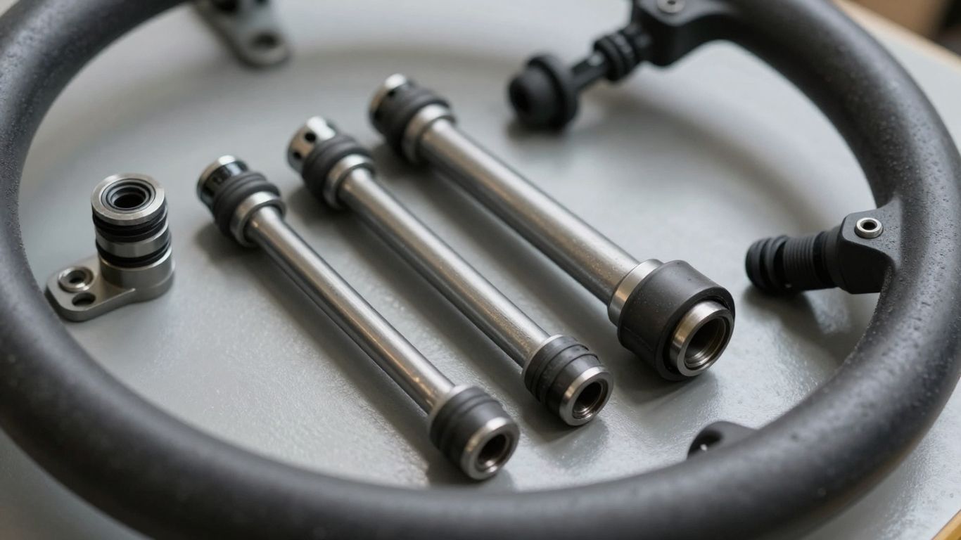 Steering rack and tie rod components
