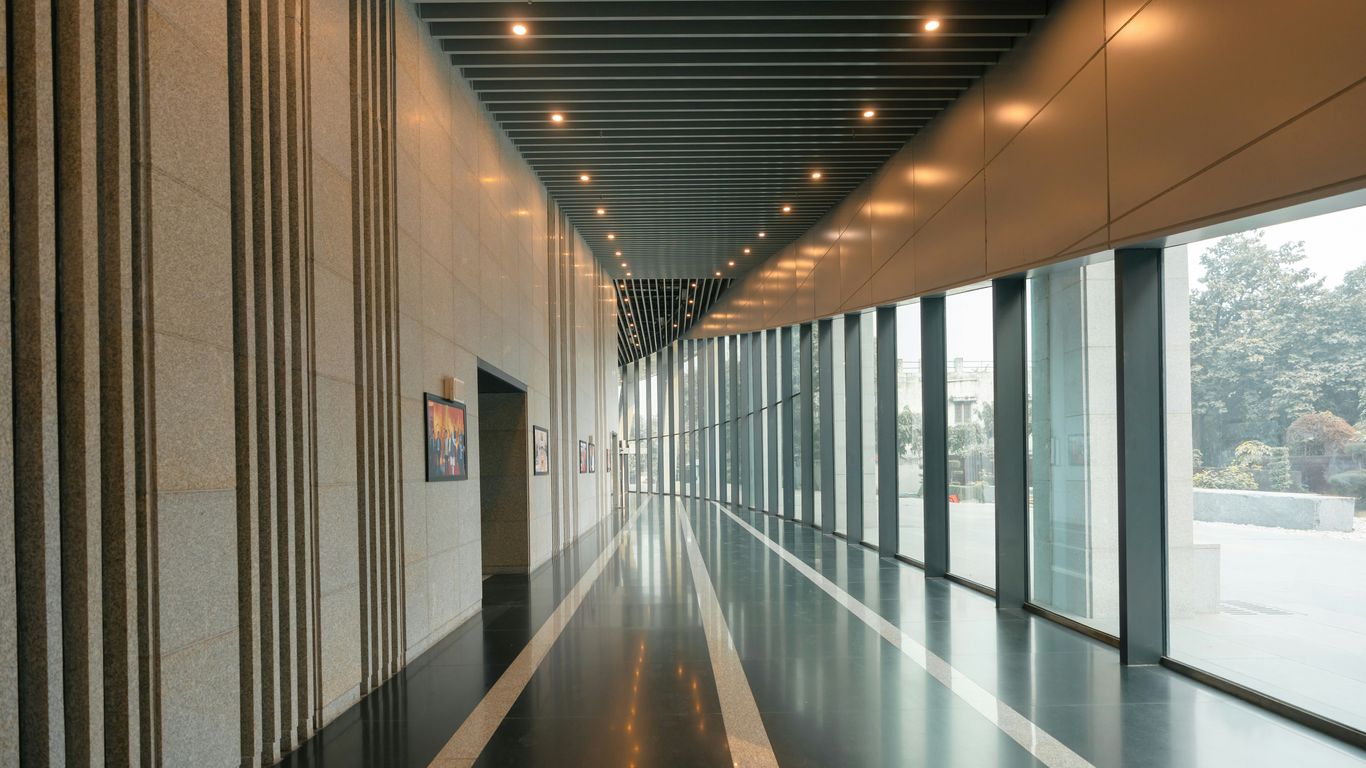 Modern luxury vinyl plank flooring installed in a beautiful California home hallway