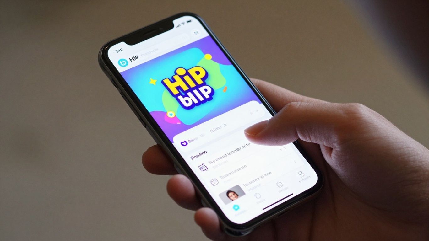 Persona registrándose en la aplicación bHIP en un teléfono.