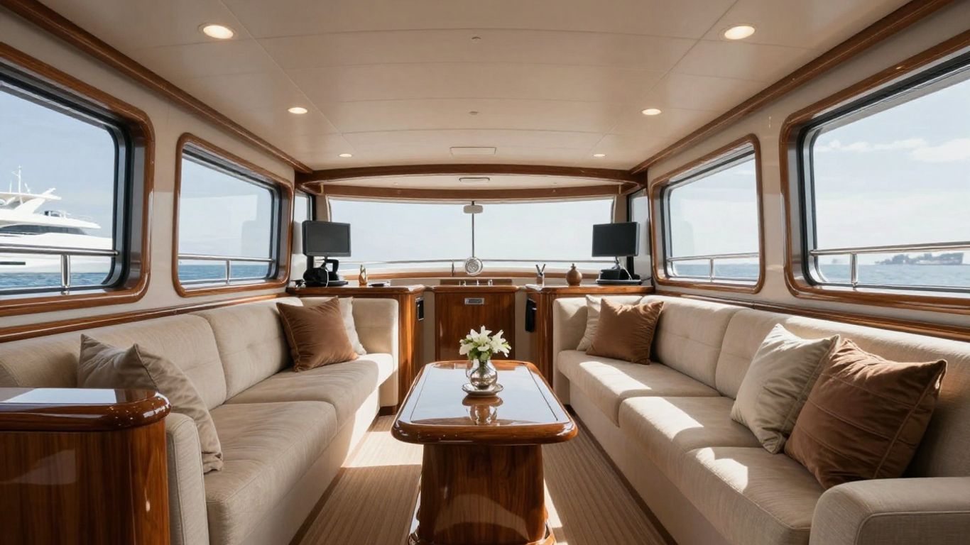 Luxurious interior of the M/Y Seanna yacht