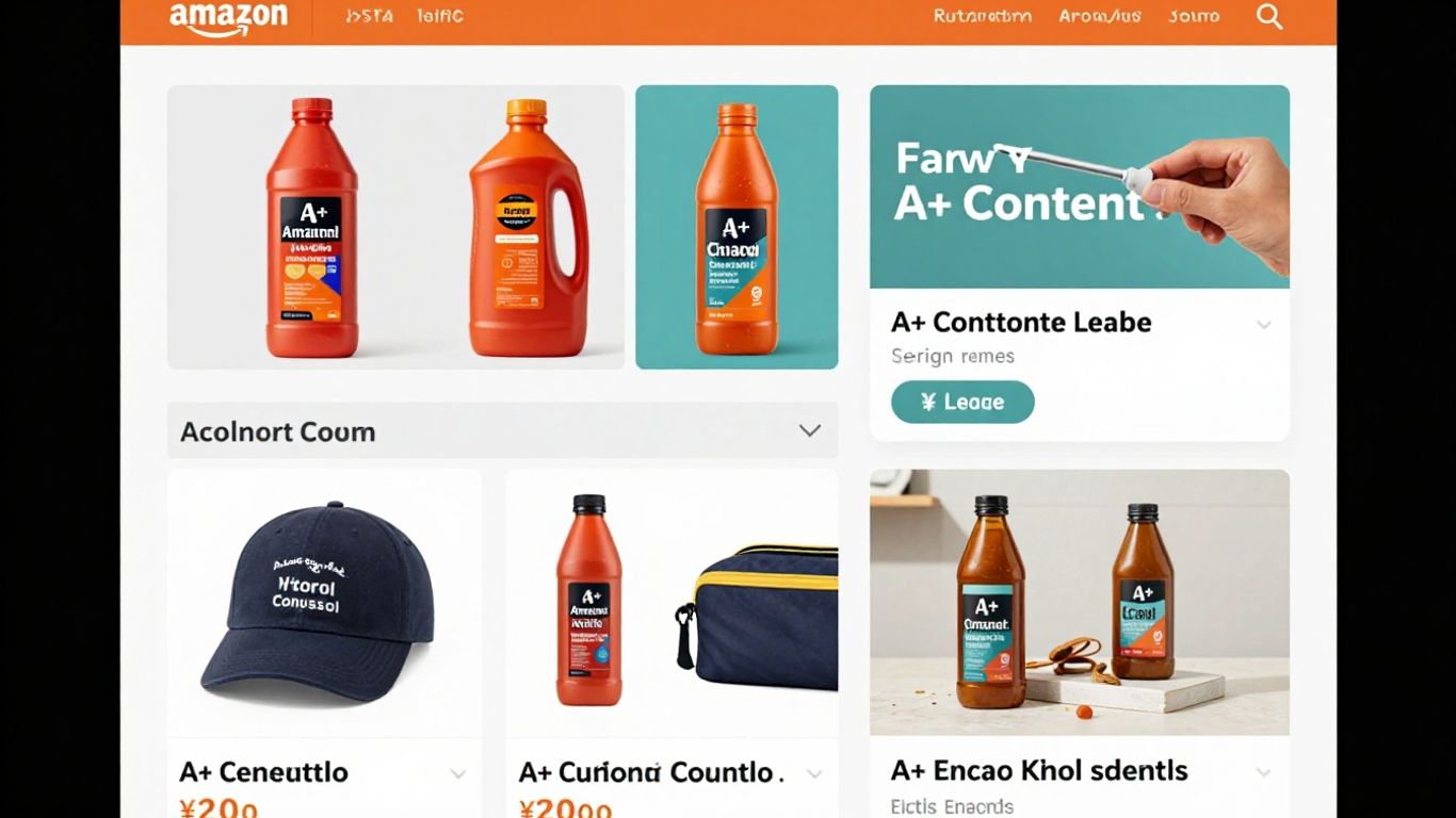 Amazon A+ Content design elements on a product page.