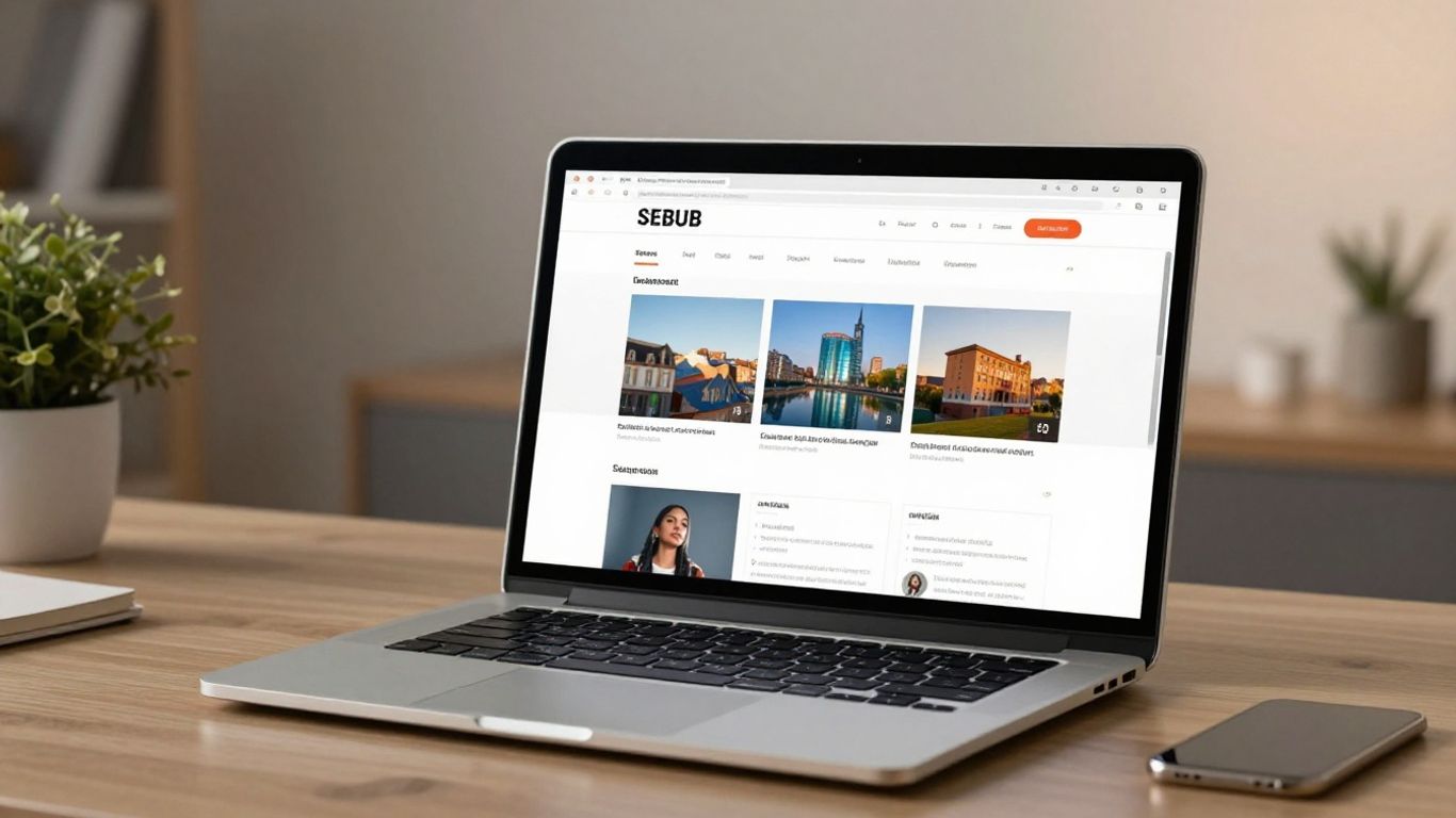Figma website design interface on a laptop screen.