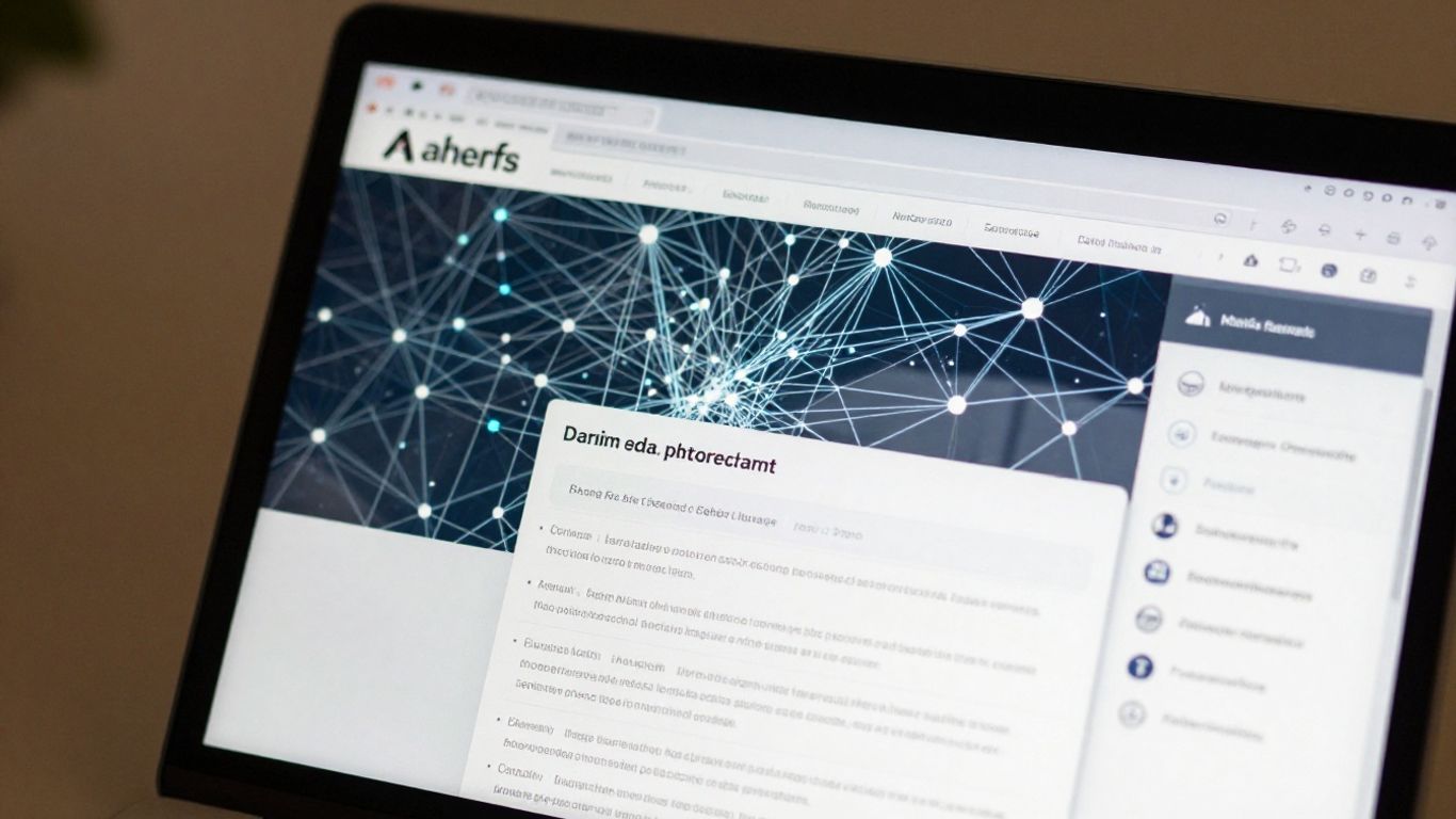 Ahrefs competitor analysis and backlink data visualization.