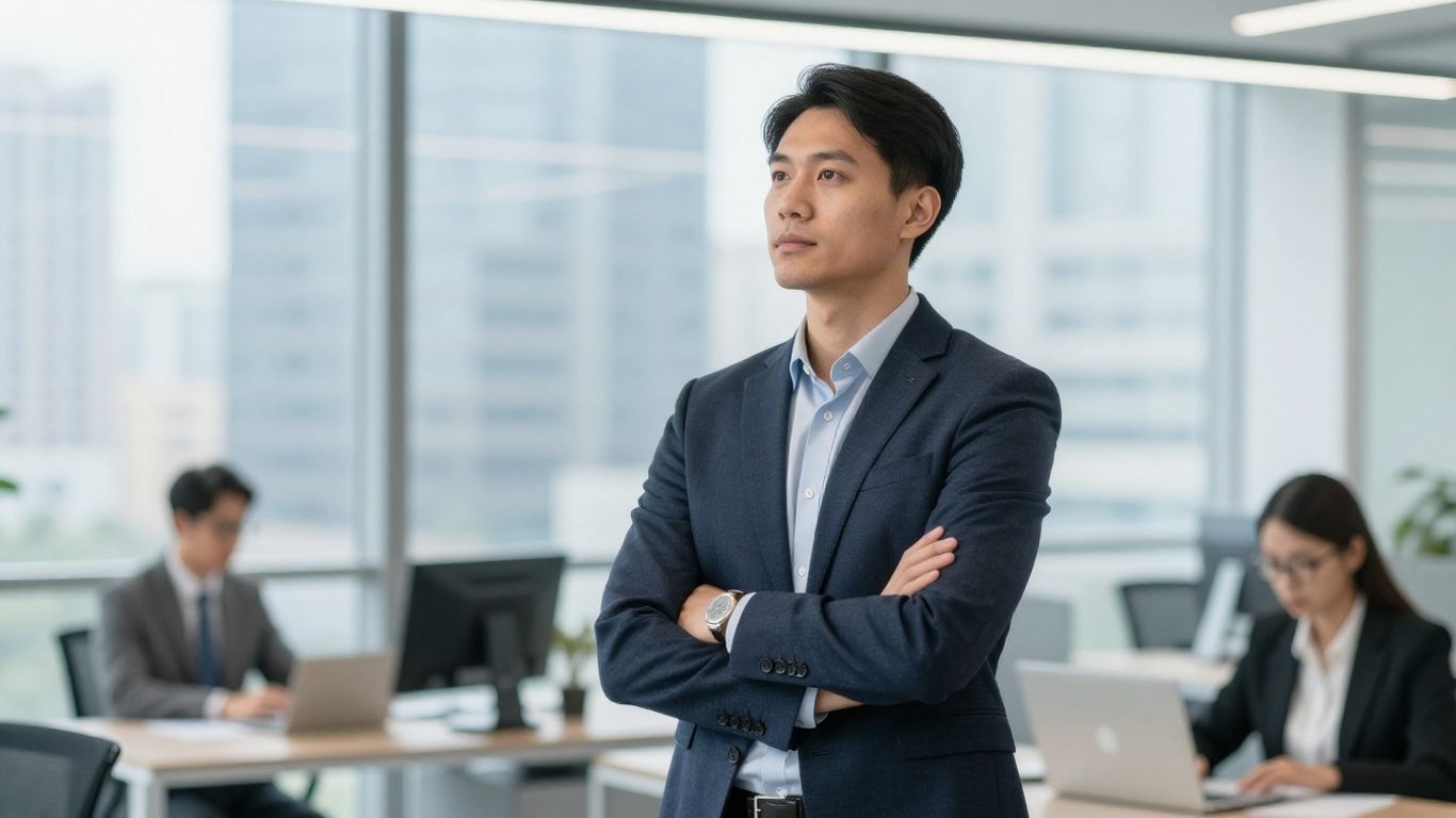 Chief Commercial Officer in a modern office setting.